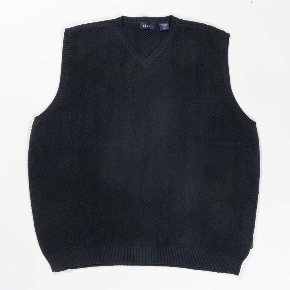 Men's Izod Black Sweater Vest, Pullover